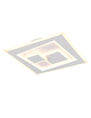 Plafonnier LED carré DEGAS 34 W 3 900 lm à intensité variable 2 700 K - 6 500 K IP20 Blanc