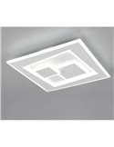 Plafonnier LED carré DEGAS 34 W 3 900 lm à intensité variable 2 700 K - 6 500 K IP20 Blanc