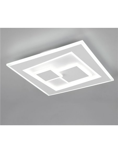 Plafonnier LED carré DEGAS 34 W 3 900 lm à intensité variable 2 700 K - 6 500 K IP20 Blanc