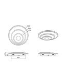 Plafón de techo redondo LED GOYA 35W 4050lm, 2700K - 6500K IP20 Blanco