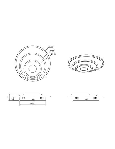 Plafón de techo redondo LED GOYA 35W 4050lm, 2700K - 6500K IP20 Blanco
