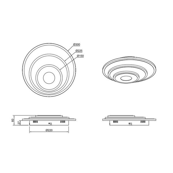Plafón de techo redondo LED GOYA 35W 4050lm, 2700K - 6500K IP20 Blanco