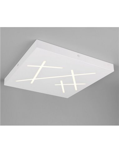Plafonnier LED carré SNIP 50x50cm 24W 2800lm, 2700K - 6500K IP20 Blanc