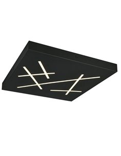 Plafonnier LED carré SNIP 50x50cm 24W 2800lm, 2700K - 6500K IP20 Noir