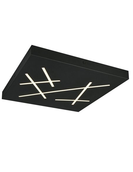 Plafón LED de techo SNIP cuadrado 50x50cm 24W 2800lm, 2700K - 6500K IP20 Negro