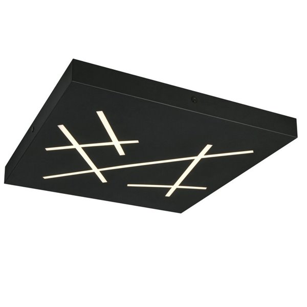 Plafón LED de techo SNIP cuadrado 50x50cm 24W 2800lm, 2700K - 6500K IP20 Negro
