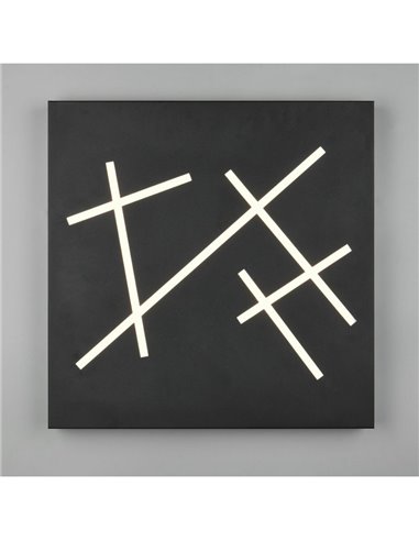 Luminária de teto LED quadrada SNIP 50x50cm 24W 2800lm, 2700K - 6500K IP20 preta