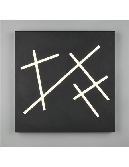 Luminária de teto LED quadrada SNIP 50x50cm 24W 2800lm, 2700K - 6500K IP20 preta