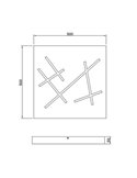Plafón LED de techo SNIP cuadrado 50x50cm 24W 2800lm, 2700K - 6500K IP20 Negro