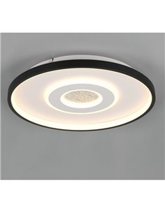 Plafonnier LED rond Nazar, diamètre 40 cm, 20 W, 2 300 lm, 3 000 K, IP20, blanc/noir 2
