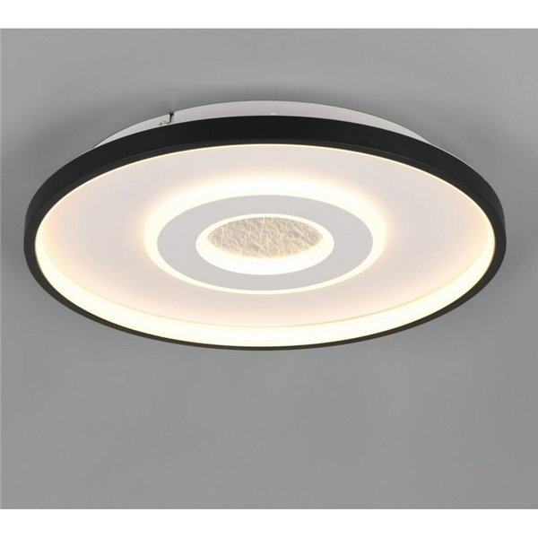Plafonnier LED rond Nazar, diamètre 40 cm, 20 W, 2 300 lm, 3 000 K, IP20, blanc/noir