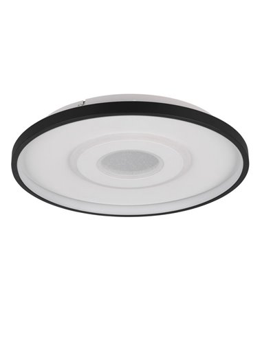 Plafonnier LED rond Nazar, diamètre 40 cm, 20 W, 2 300 lm, 3 000 K, IP20, blanc/noir