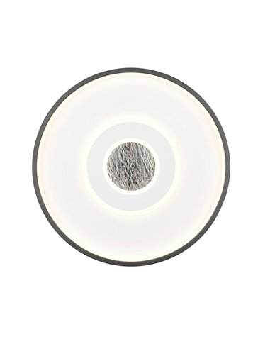 Plafonnier LED rond Nazar, diamètre 40 cm, 20 W, 2 300 lm, 3 000 K, IP20, blanc/noir
