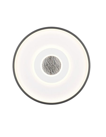 Plafonnier LED rond Nazar, diamètre 40 cm, 20 W, 2 300 lm, 3 000 K, IP20, blanc/noir