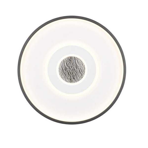 Luminária de teto redonda LED Nazar, 40 cm de diâmetro, 20 W, 2300 lm, 3000 K, IP20, branca/preta