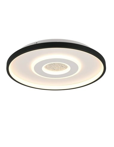 Luminária de teto redonda LED Nazar, 40 cm de diâmetro, 20 W, 2300 lm, 3000 K, IP20, branca/preta
