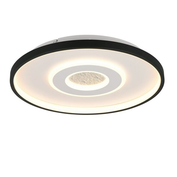 Plafón redondo de techo LED NAZAR 40cm diámetro  20W 2300lm, 3000K IP20 Blanco/Negro