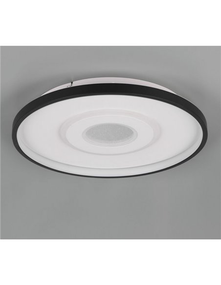 Plafón redondo de techo LED NAZAR 40cm diámetro  20W 2300lm, 3000K IP20 Blanco/Negro