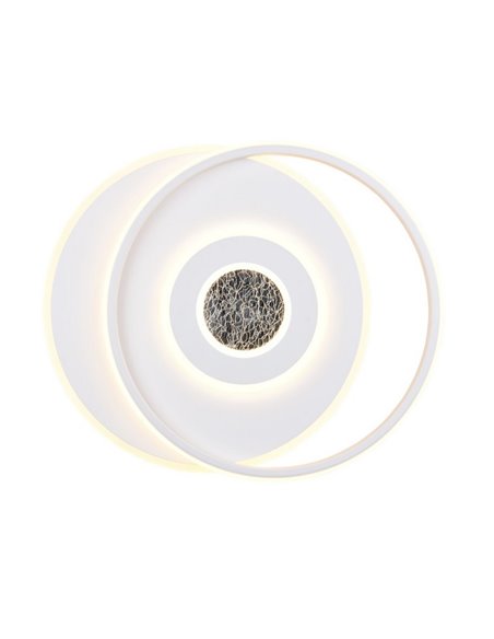 Plafonnier LED Nazar avec différents cercles, 36 W, 3 600 lm, 3 000 K, IP20, blanc