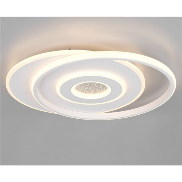 Plafonnier LED Nazar avec différents cercles, 36 W, 3 600 lm, 3 000 K, IP20, blanc