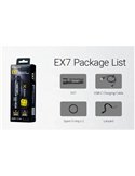 Linterna de mano EX7 muy potente 6000Lm 500m alcance, 3 patrones de haz, batería 21700 recargable IP68