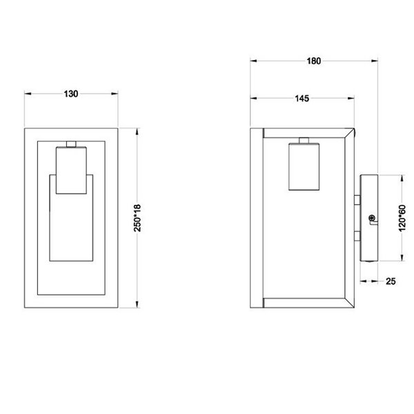 Aplique de pared BANO marco efecto madera bombilla excl. 1x E27 max. 10W IP20
