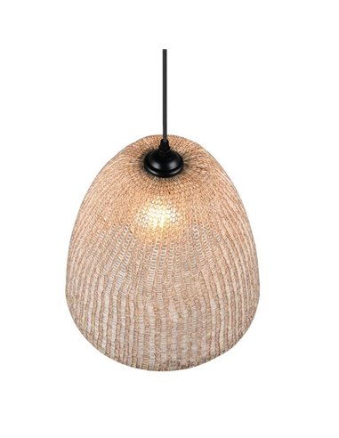 Plafonnier KIBITO en tissu naturel, hauteur réglable, ampoule non incluse : 1 E27, max. 10 W, IP20