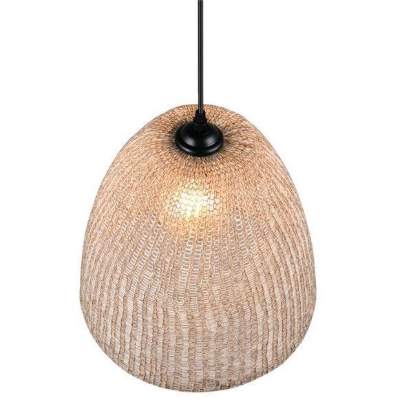 Lámpara de techo KIBITO de tela natural, altura regulable bombilla excl. 1x E27 max. 10W IP20
