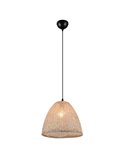 Lámpara de techo KIBITO de tela natural, altura regulable bombilla excl. 1x E27 max. 10W IP20