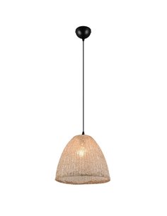 Plafonnier KIBITO en tissu naturel, hauteur réglable, ampoule non incluse : 1 E27, max. 10 W, IP20