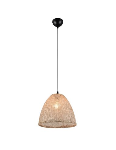 Lámpara de techo KIBITO de tela natural, altura regulable bombilla excl. 1x E27 max. 10W IP20