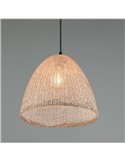 Lámpara de techo KIBITO de tela natural, altura regulable bombilla excl. 1x E27 max. 10W IP20