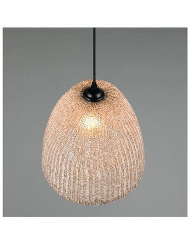 Lámpara de techo KIBITO de tela natural, altura regulable bombilla excl. 1x E27 max. 10W IP20