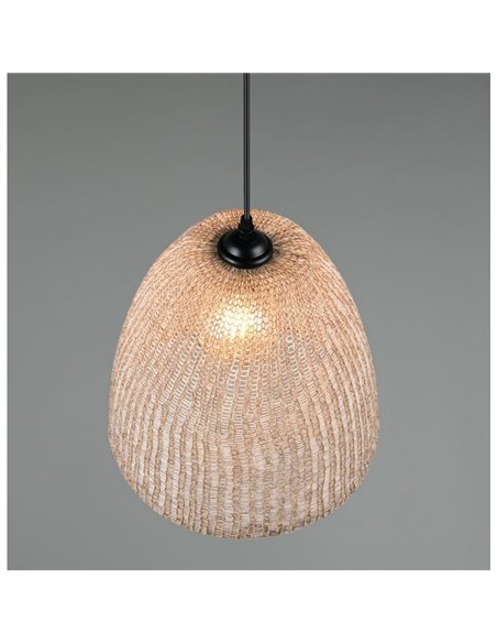 Lámpara de techo KIBITO de tela natural, altura regulable bombilla excl. 1x E27 max. 10W IP20