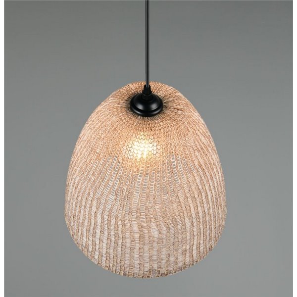 Luminária de teto KIBITO em tecido natural, altura ajustável, lâmpada excluindo 1x E27, máx. 10W, IP20