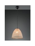 Lámpara de techo KIBITO de tela natural, altura regulable bombilla excl. 1x E27 max. 10W IP20