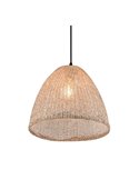 Plafonnier KIBITO en tissu naturel, hauteur réglable, ampoule non incluse : 1 E27, max. 10 W, IP20