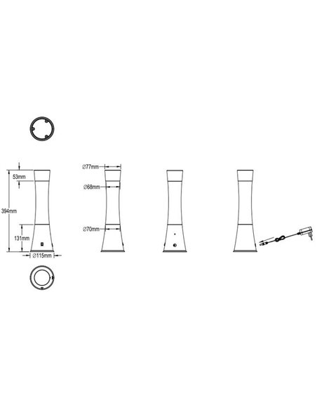 Lampe à lave violette et rouge ETNA 21 W 260 lm, 3 000 K IP20