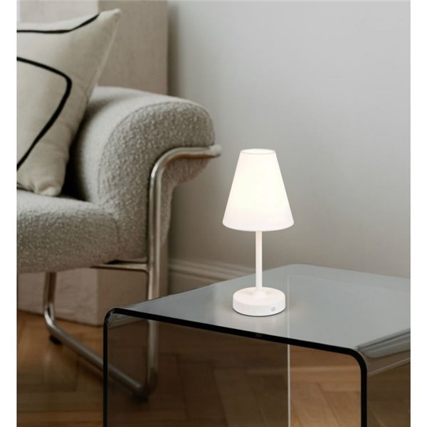Lampe de table rechargeable USB Kenny 1,5 W 1 x 140 lm, 3 000 K IP20 Blanc
