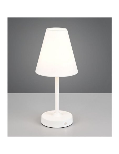 Lámpara de sobremesa recargable KENNY USB 1,5W 1x 140lm, 3000K IP20 Blanco