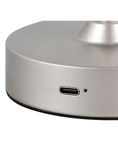 Lámpara de sobremesa KENNY recargable USB 1,5W 1x 140lm, 3000K IP20 Blanco/Gris
