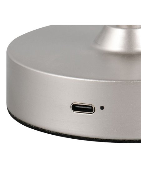 Lámpara de sobremesa KENNY recargable USB 1,5W 1x 140lm, 3000K IP20 Blanco/Gris