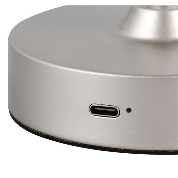 Lámpara de sobremesa KENNY recargable USB 1,5W 1x 140lm, 3000K IP20 Blanco/Gris
