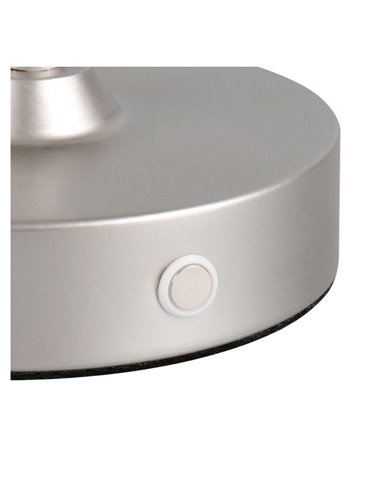 Lampe de table rechargeable USB KENNY 1,5 W 1 x 140 lm, 3 000 K IP20 Blanc/Gris