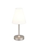 Lámpara de sobremesa KENNY recargable USB 1,5W 1x 140lm, 3000K IP20 Blanco/Gris