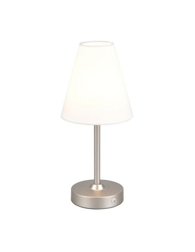 Lámpara de sobremesa KENNY recargable USB 1,5W 1x 140lm, 3000K IP20 Blanco/Gris