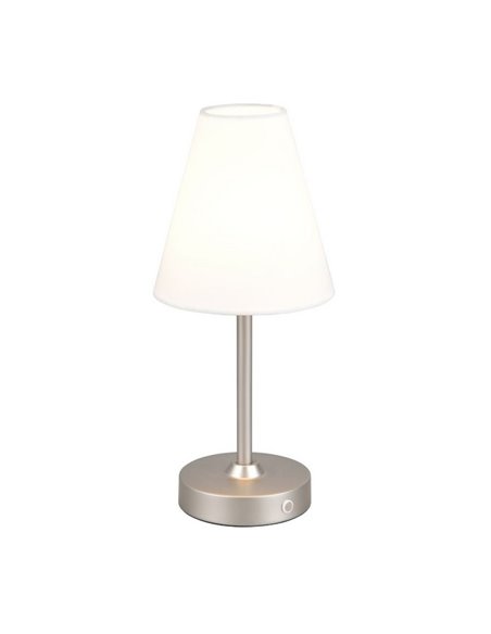Lámpara de sobremesa KENNY recargable USB 1,5W 1x 140lm, 3000K IP20 Blanco/Gris