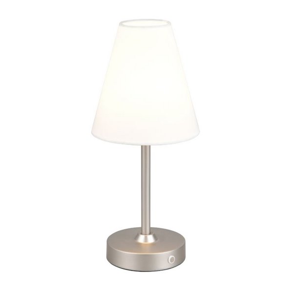 Lámpara de sobremesa KENNY recargable USB 1,5W 1x 140lm, 3000K IP20 Blanco/Gris