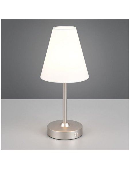 Luminária de mesa recarregável USB KENNY 1,5 W 1x 140 lm, 3000 K IP20 branca/cinza