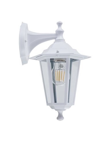 Lámpara de pared para exterior tipo farol suspendido LATERNA 5, blanco, IP44, E27 (no incl.)